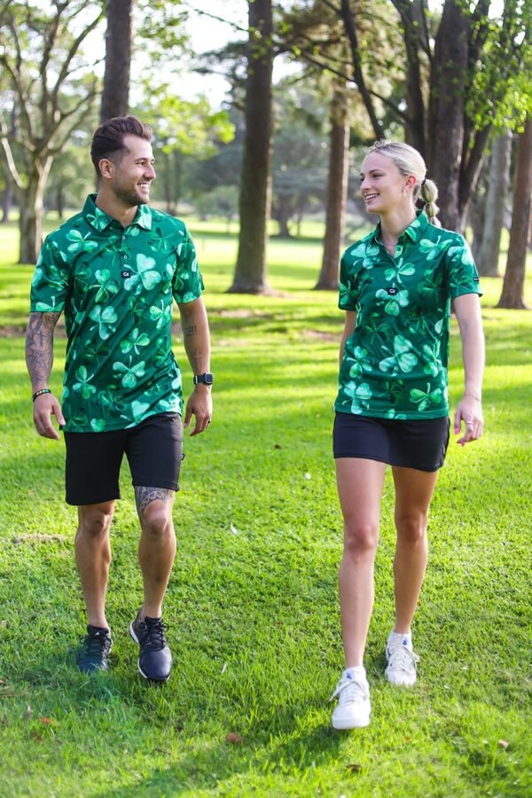 CA Funky Golf Shirt | Lucky Clovers - Image 2