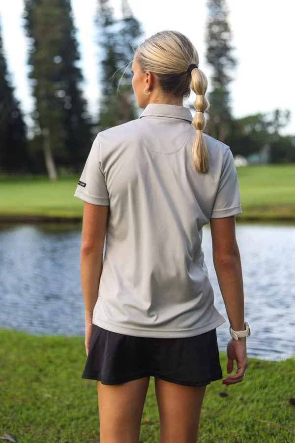 CA Ladies Iconic Golf Shirt | Light Grey - Image 3