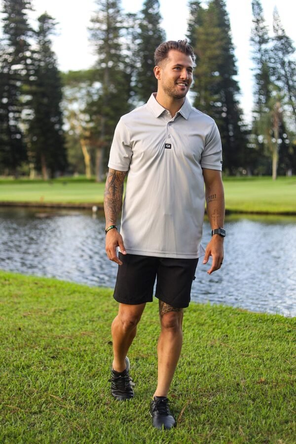 CA Iconic Golf Shirt | Light Grey - Image 5