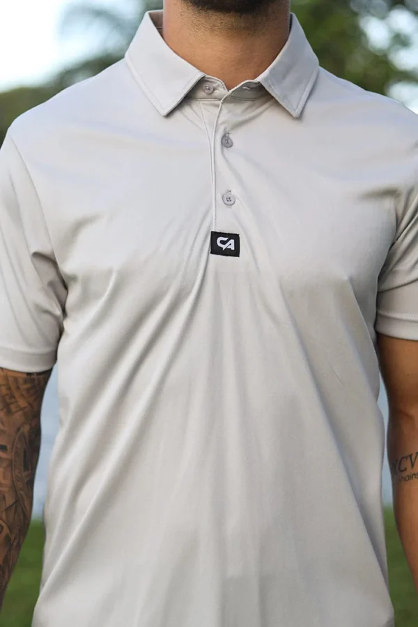 CA Iconic Golf Shirt | Light Grey - Image 6