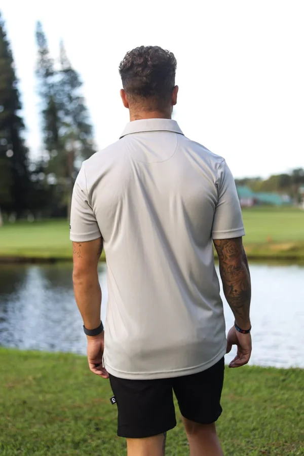 CA Iconic Golf Shirt | Light Grey - Image 3