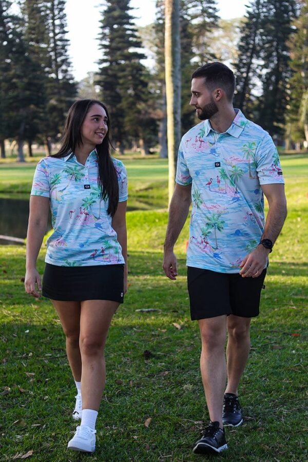 CA Funky Golf Shirt | Flamingo Island - Image 2