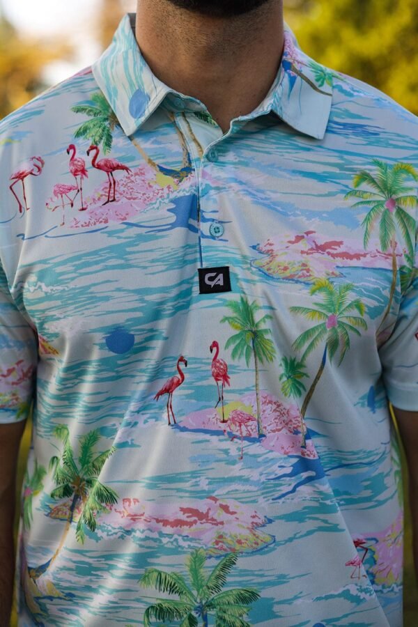 CA Funky Golf Shirt | Flamingo Island - Image 6