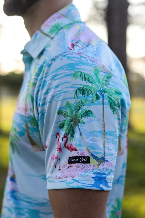 CA Funky Golf Shirt | Flamingo Island - Image 4