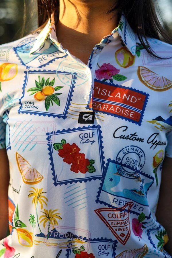 CA Ladies Funky Golf Shirt | Summer Vacation - Image 5