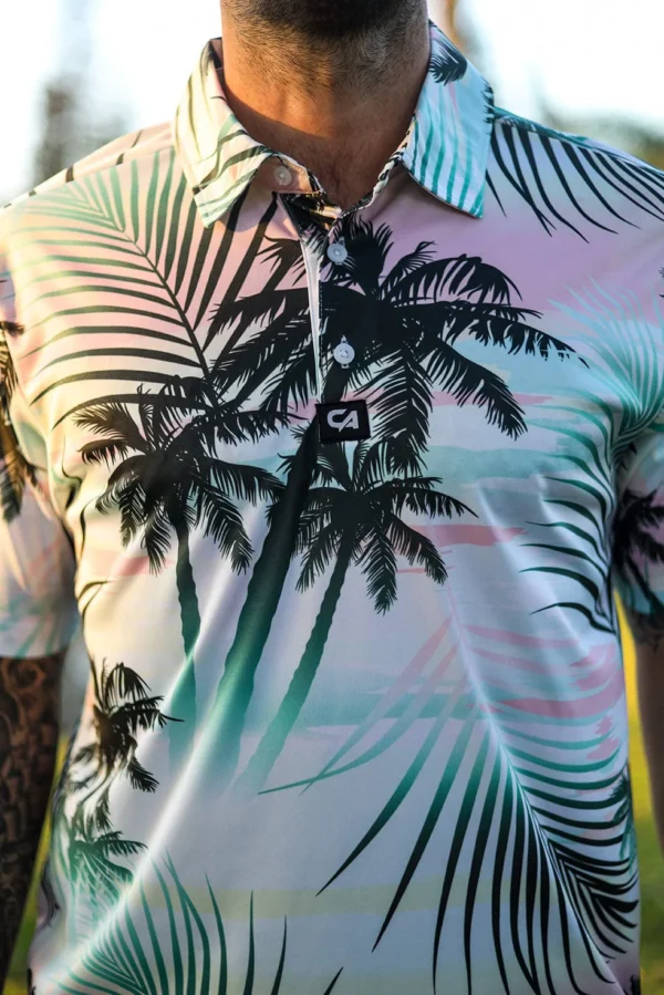CA Funky Golf Shirt | Summer Palms - Image 5