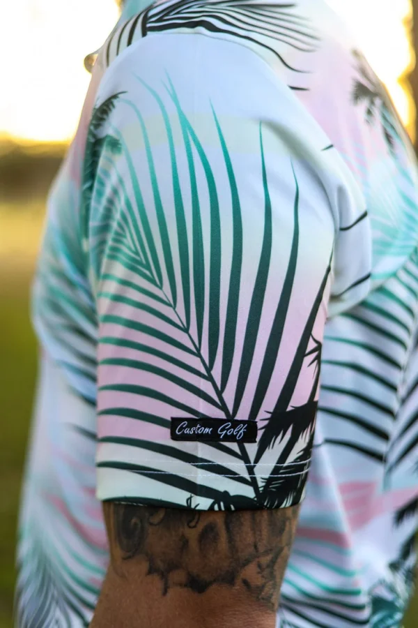 CA Funky Golf Shirt | Summer Palms - Image 3
