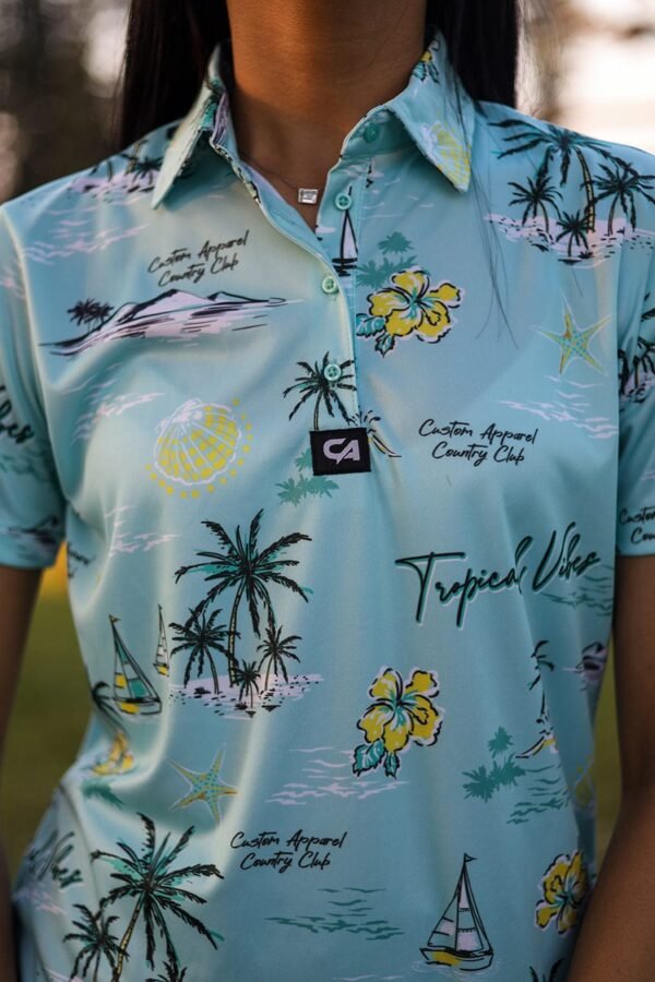 CA Ladies Funky Golf Shirt | Tropical Vibes - Image 5