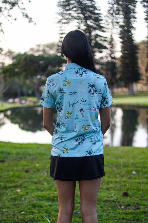 CA Ladies Funky Golf Shirt | Tropical Vibes - Image 2