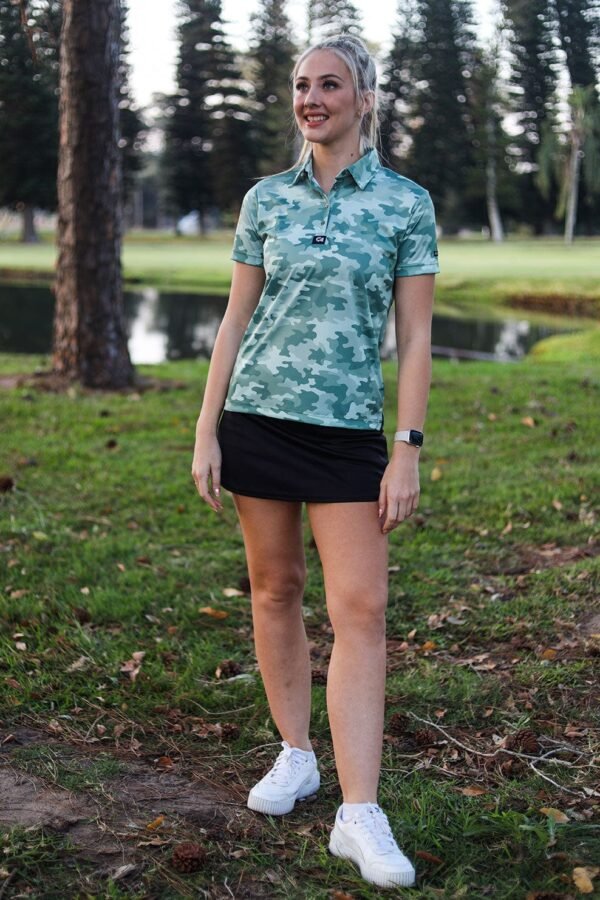 CA Ladies Funky Golf Shirt | Military Green - Image 5