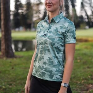 CA Ladies Funky Golf Shirt | Military Green