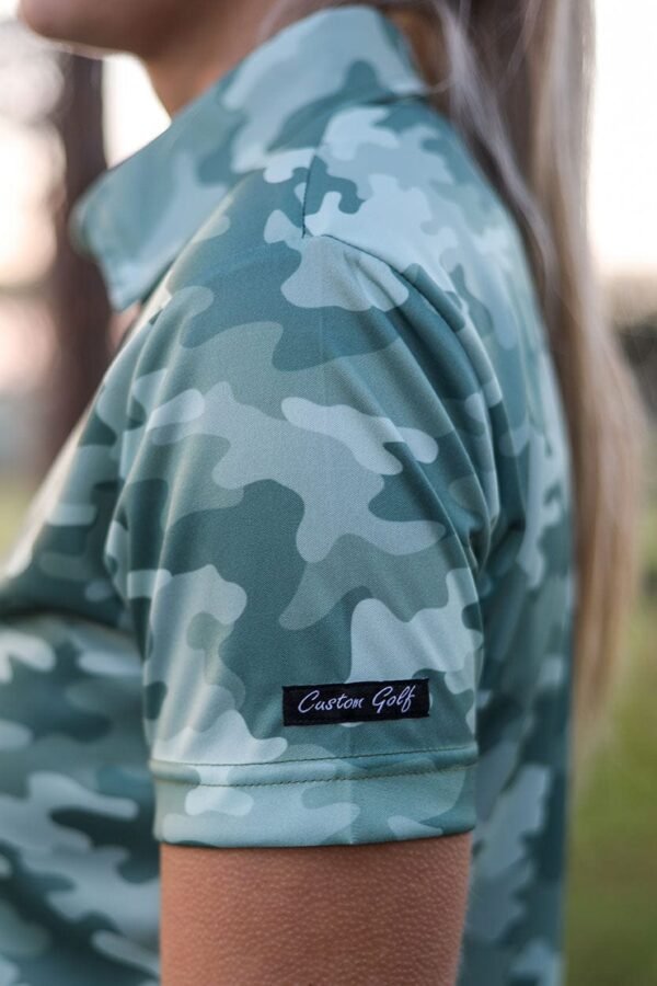 CA Ladies Funky Golf Shirt | Military Green - Image 3