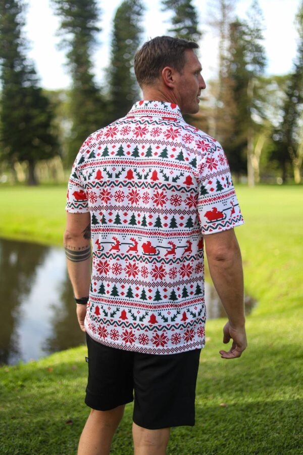CA Funky Golf Shirt | Santa Is Coming - Image 4