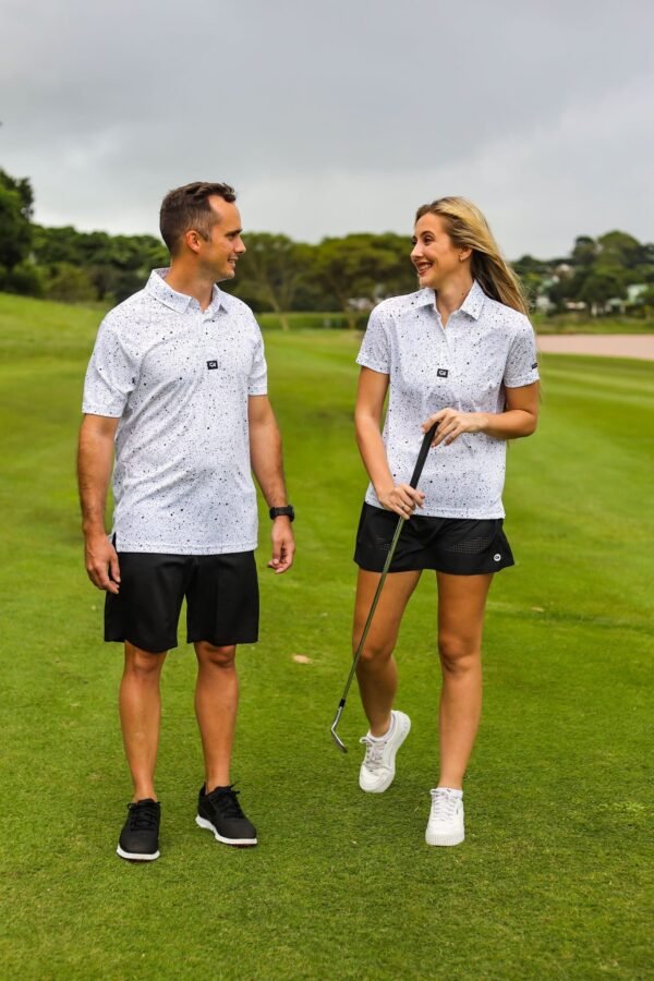 CA Funky Golf Shirt | Ink Splatter - Image 2