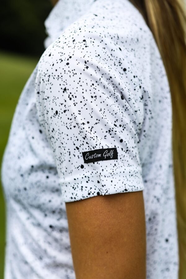 CA Ladies Funky Golf Shirt | Ink Splatter - Image 4
