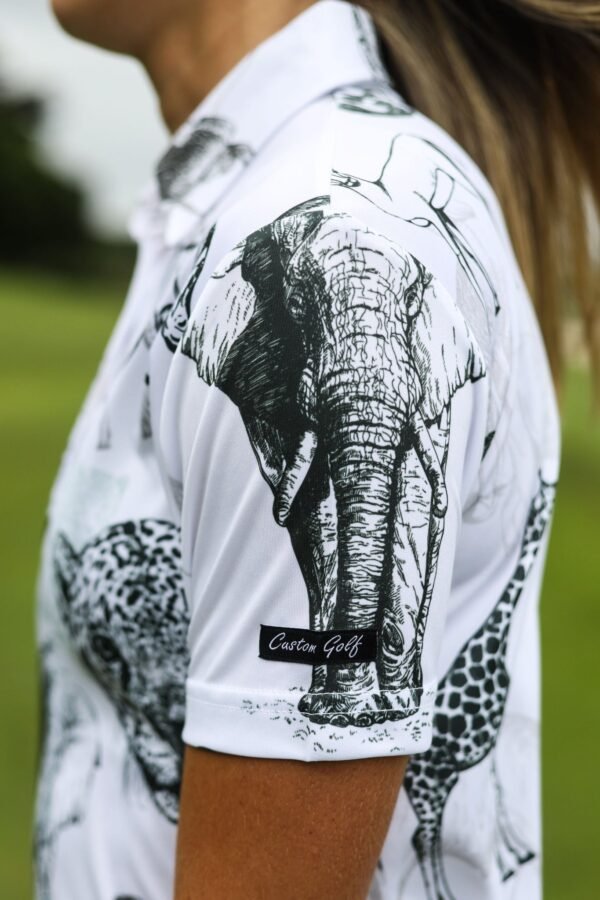 CA Ladies Funky Golf Shirt | Wild Animals - Image 4