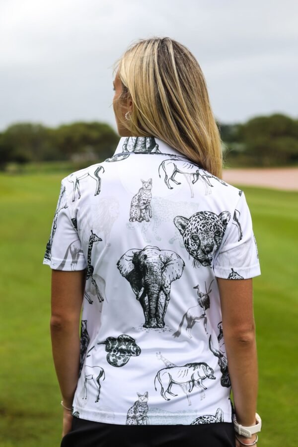 CA Ladies Funky Golf Shirt | Wild Animals - Image 3