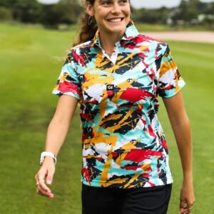 CA Ladies Funky Golf Shirt | Splashes & Smudges