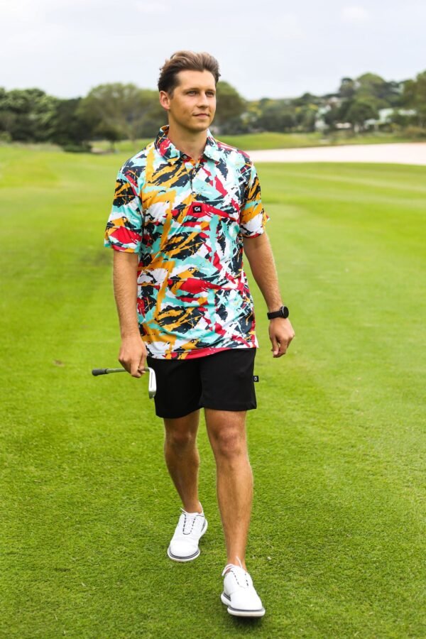 CA Funky Golf Shirt | Splashes & Smudges - Image 4