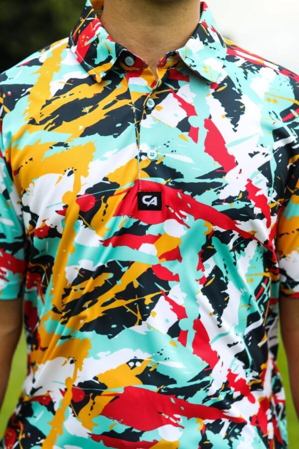 CA Funky Golf Shirt | Splashes & Smudges - Image 5