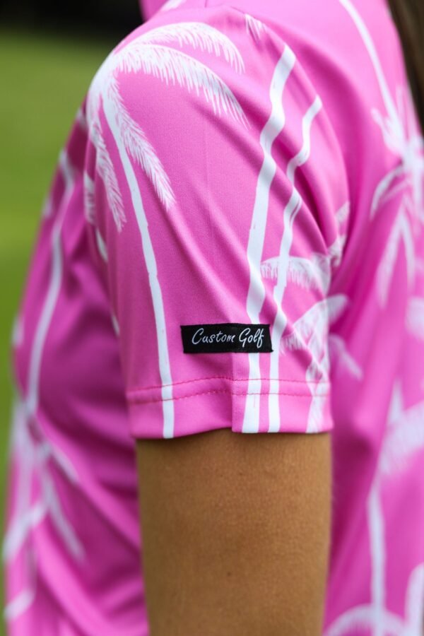 CA Ladies Funky Golf Shirt | Pink Tropics - Image 4