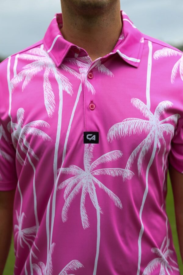 CA Funky Golf Shirt | Pink Tropics - Image 6