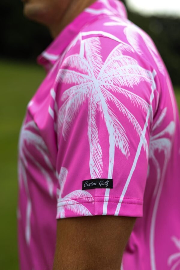 CA Funky Golf Shirt | Pink Tropics - Image 4