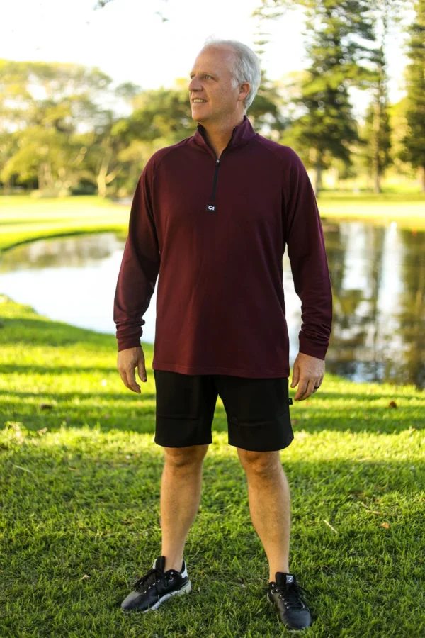CA Apex Golf Jersey | Burgundy - Image 4