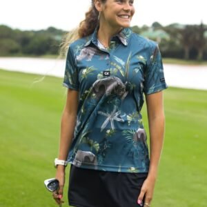 CA Ladies Funky Golf Shirt | Rhino's In The Wild