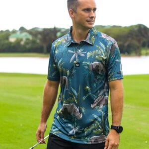 CA Funky Golf Shirt | Rhino's In The Wild