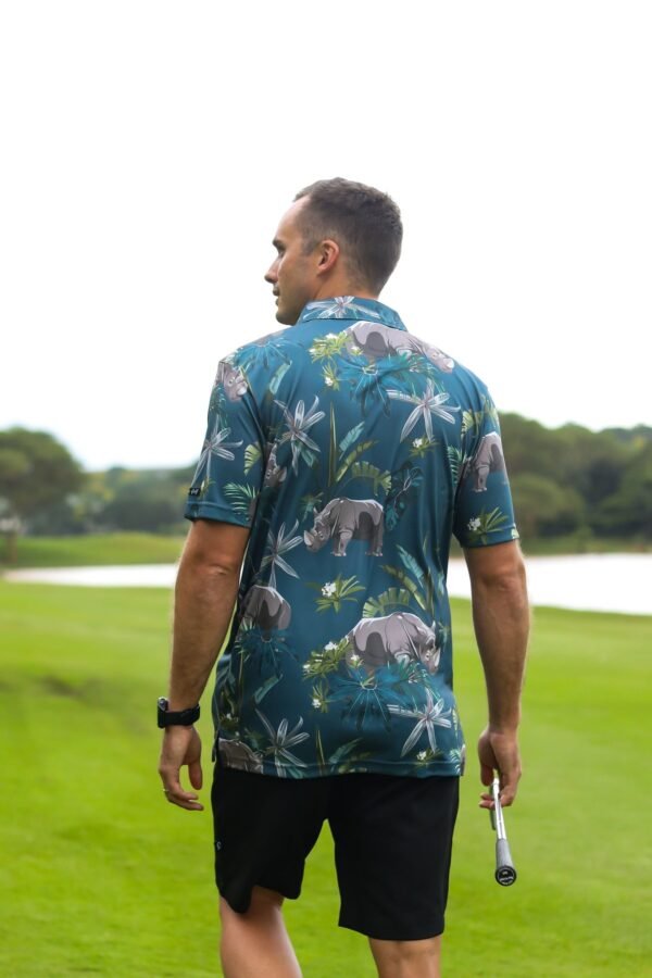 CA Funky Golf Shirt | Rhino's In The Wild - Image 3