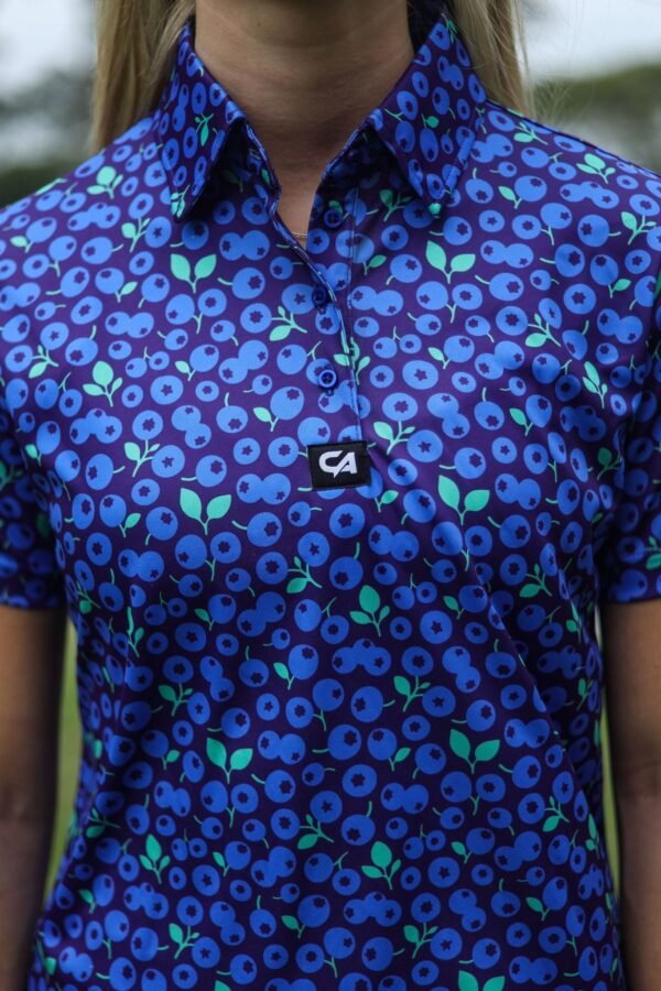 CA Ladies Funky Golf Shirt | Blue Berries - Image 6