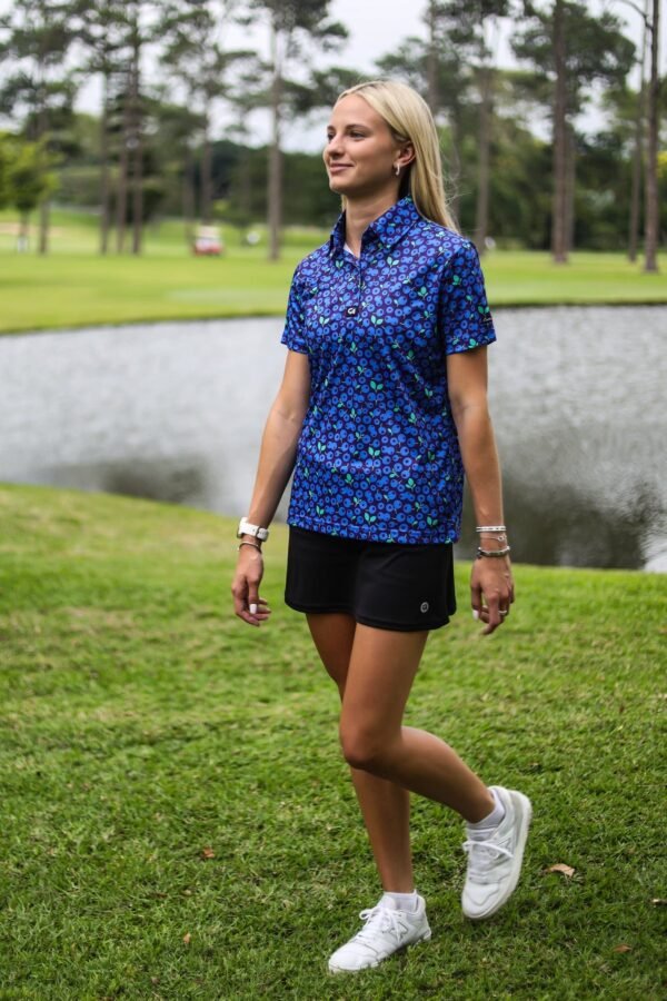 CA Ladies Funky Golf Shirt | Blue Berries - Image 5