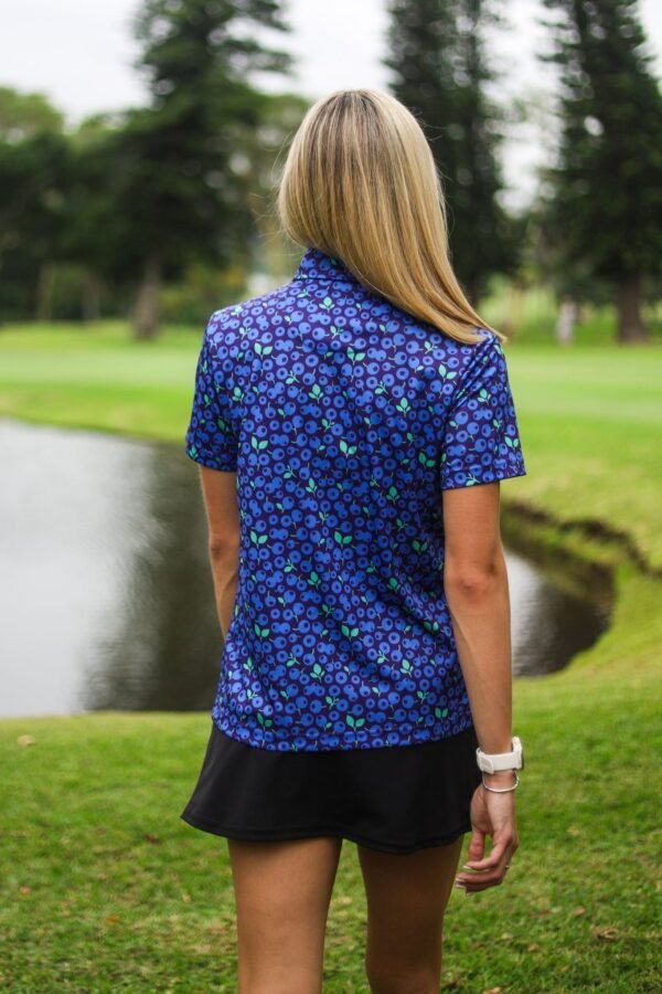 CA Ladies Funky Golf Shirt | Blue Berries - Image 3