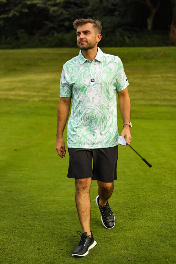 CA Funky Golf Shirt | Mint Twirl - Image 2