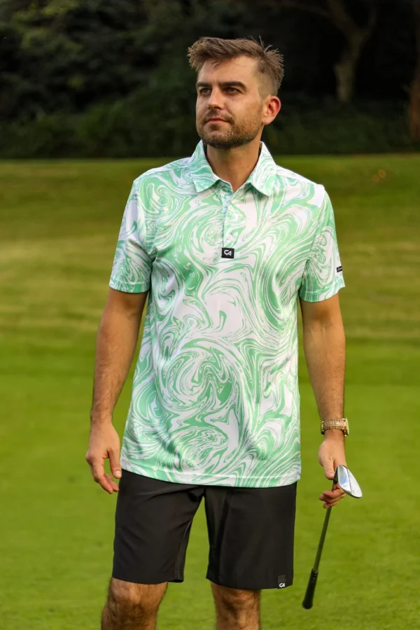 CA Funky Golf Shirt | Mint Twirl