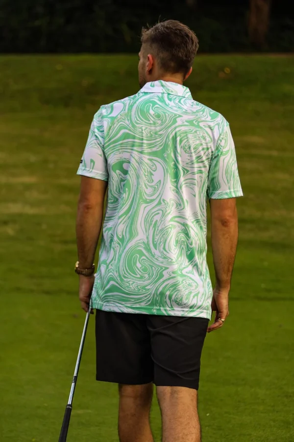 CA Funky Golf Shirt | Mint Twirl - Image 3