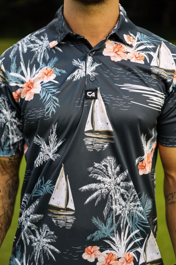 CA Funky Golf Shirt | Let's Go Sailing - Image 4
