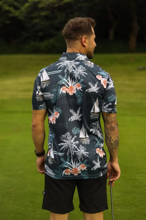 CA Funky Golf Shirt | Let's Go Sailing - Image 2