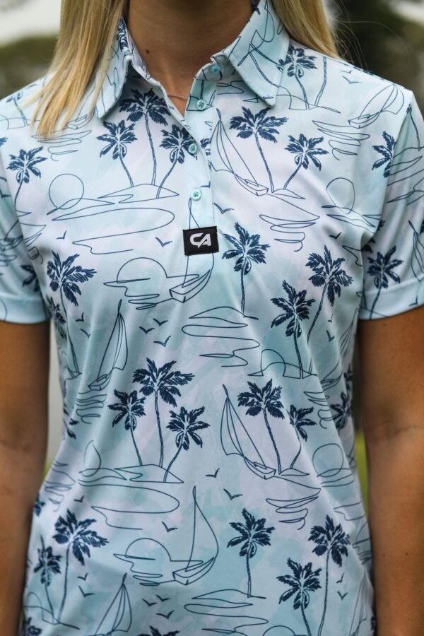 CA Ladies Funky Golf Shirt | Island Lines - Image 5