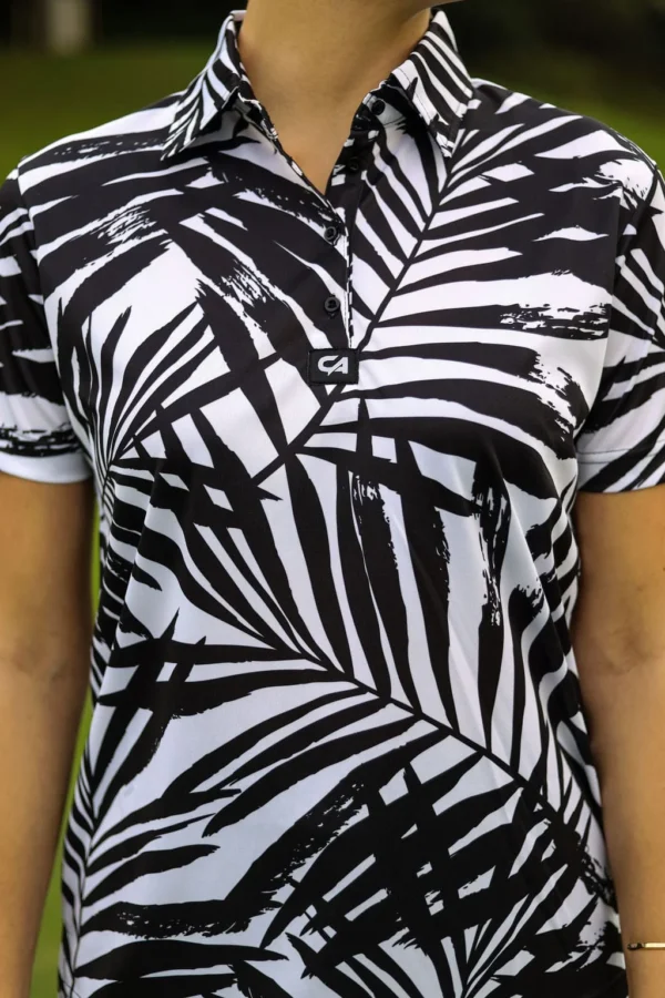 CA Ladies Funky Golf Shirt | Palm Silhouette - Image 5