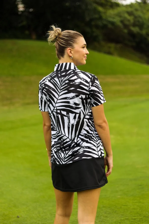 CA Ladies Funky Golf Shirt | Palm Silhouette - Image 3