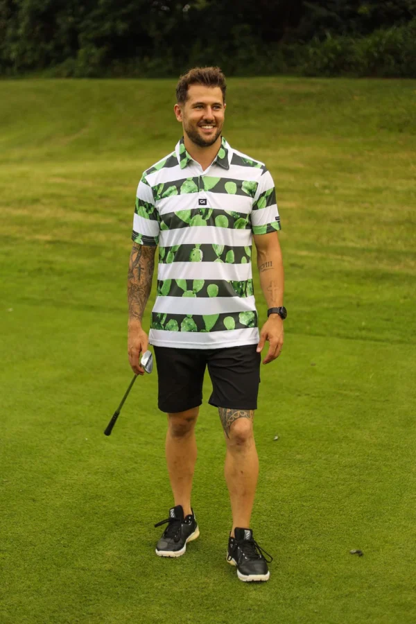CA Funky Golf Shirt | Cactus Stripes - Image 2
