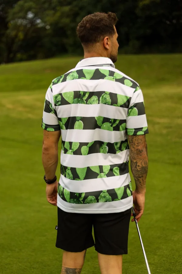 CA Funky Golf Shirt | Cactus Stripes - Image 3