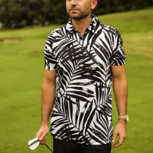 CA Funky Golf Shirt | Palm Silhouette