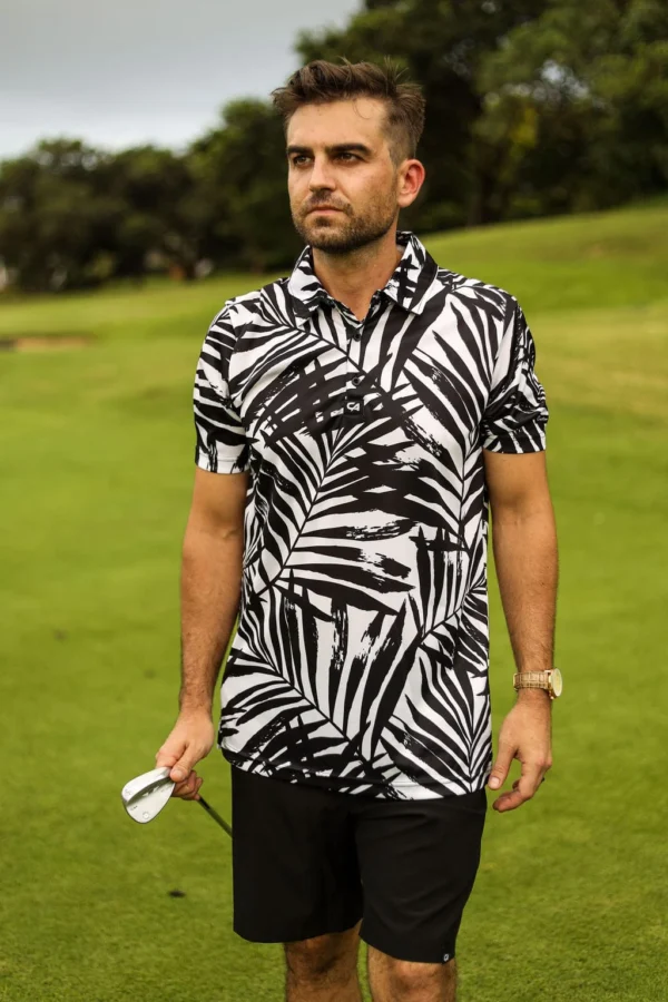 CA Funky Golf Shirt | Palm Silhouette