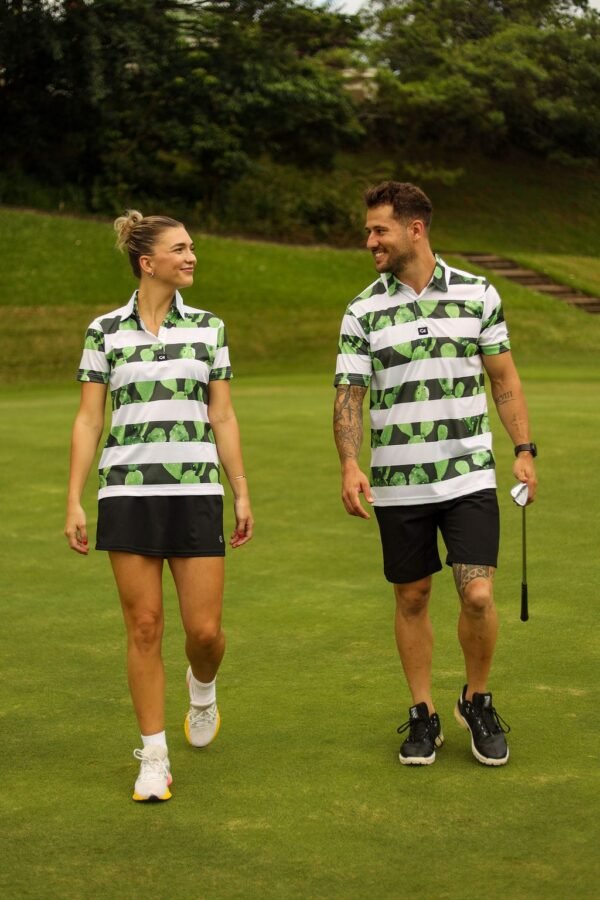 CA Ladies Funky Golf Shirt | Cactus Stripes - Image 2