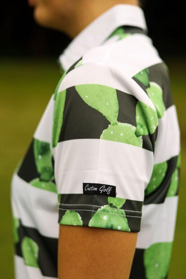 CA Ladies Funky Golf Shirt | Cactus Stripes - Image 5