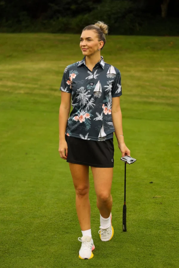 CA Ladies Funky Golf Shirt | Let's Go Sailing - Image 2
