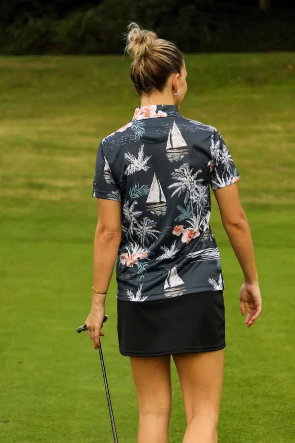 CA Ladies Funky Golf Shirt | Let's Go Sailing - Image 3